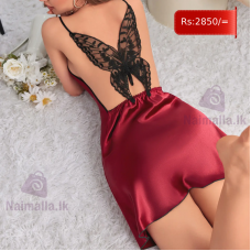 Butterfly Back Silk Halters Nightdress