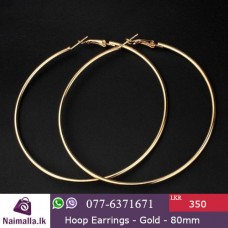 Hoop Earrings Simple Party Round Loop Earrings (80 mm)