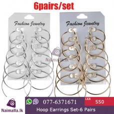 Hoop Earrings Set-6 Pairs