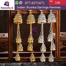 Indian Jhumka Earrings-Femmes