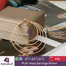 Multi Hoop Earrings-60mm