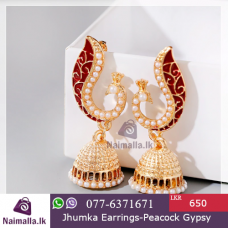 Indian Jhumka Earrings-Peacock Gypsy