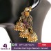 Indian Jhumka Earrings-Peacock Caved