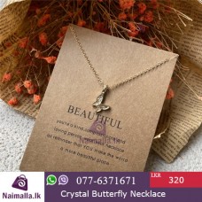 Crystal Butterfly Necklace-Trendy