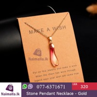 Gold Stone Pendant Necklace